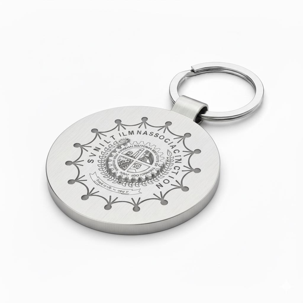 SVNIT Gold Emblem Keychain